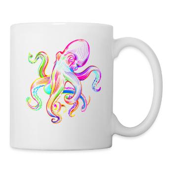 octopus octopuses funny colorfull - Mug - white - Right