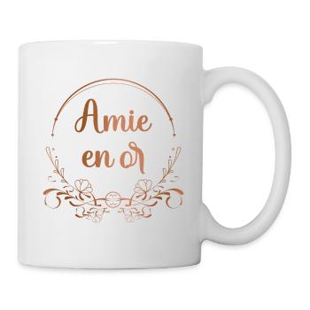 Amie en or - Meilleure amie du monde - Mug blanc - blanc - Droite
