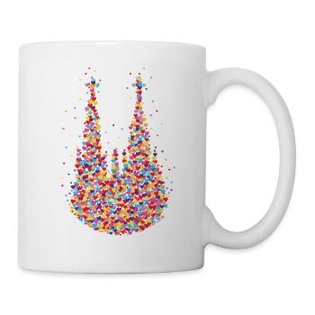 Köln Kölner Karneval Fasching Konfetti - Tasse - Weiß - Rechts