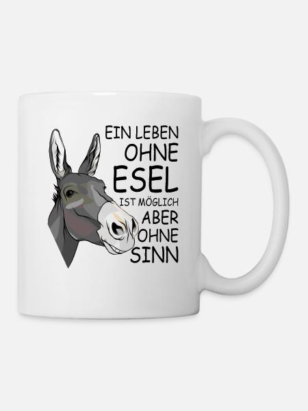 Bauer Esel - Tasse - Weiß