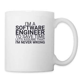 "Software Engineer Time | Programming" - Mug - white - Right