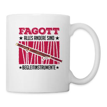 Fagott Alles andere sind Begleitinstrumente - Tasse - Weiß - Rechts