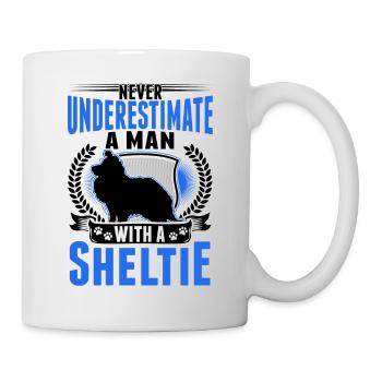 Sheltie Mann Shetland Sheepdog - Mug - white - Right