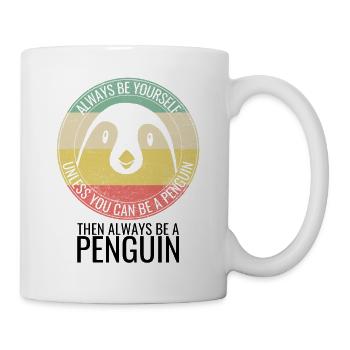Pingouin - Toujours sois toi-même - Dire - Mug blanc - blanc - Droite