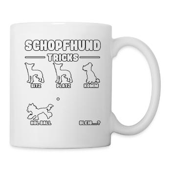 Witziges Schopfhund Hunde Nackthund Tricks - Tasse - Weiß - Rechts