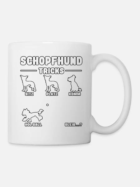 Witziges Schopfhund Hunde Nackthund Tricks - Tasse - Weiß