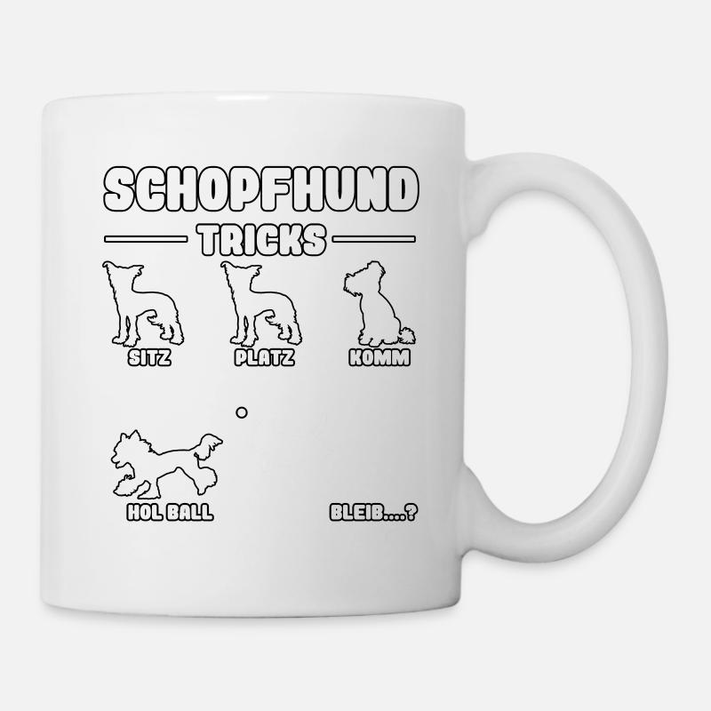 Witziges Schopfhund Hunde Nackthund Tricks - Tasse - Weiß