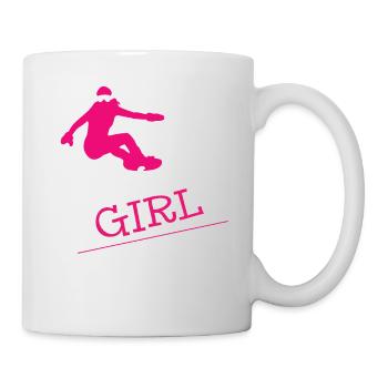 Snowboard Girl Wintersport Ski Snow - Tasse - Weiß - Rechts