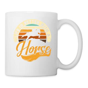 Horse, Horses Lover Design, Citation dictons - Mug blanc - blanc - Droite