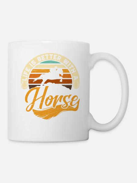 Horse, Horses Lover Design, Citation dictons - Mug blanc - blanc