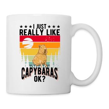 I just really like Capybaras capybara - Mug - white - Right