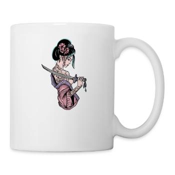 Geisha I Japan Mädchen Anime Motiv für Japanische - Tasse - Weiß - Rechts