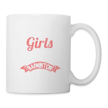 Cool Girls Play Badminton Funny Badminton - Mug - white - Right