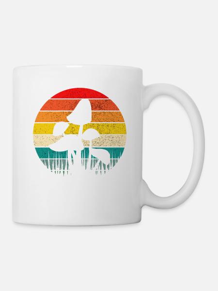 Retro Pilze Sammeln Suchen Pilzsammler Pilzsucher - Tasse - Weiß