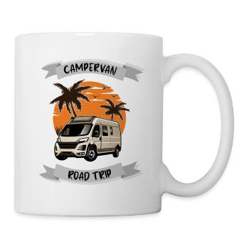 CamperVan Road Trip Camping Wohnmobil Reisemobil - Tasse - Weiß - Rechts