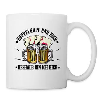 Doppelkopf - Tasse - Weiß - Rechts
