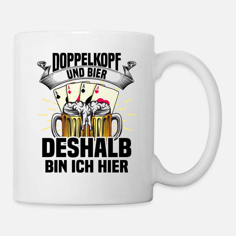 Doppelkopf - Tasse - Weiß