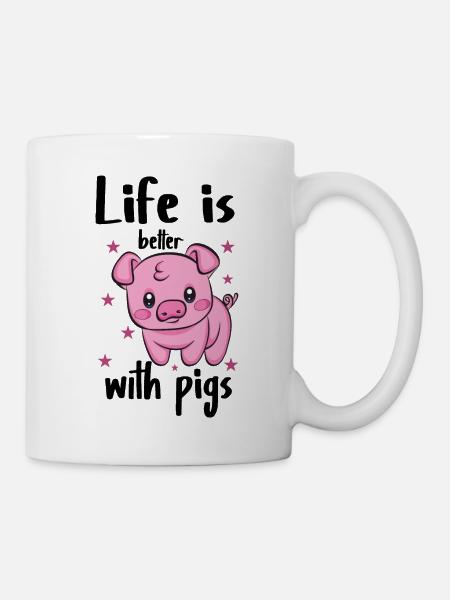 Schwein - Tasse - Weiß