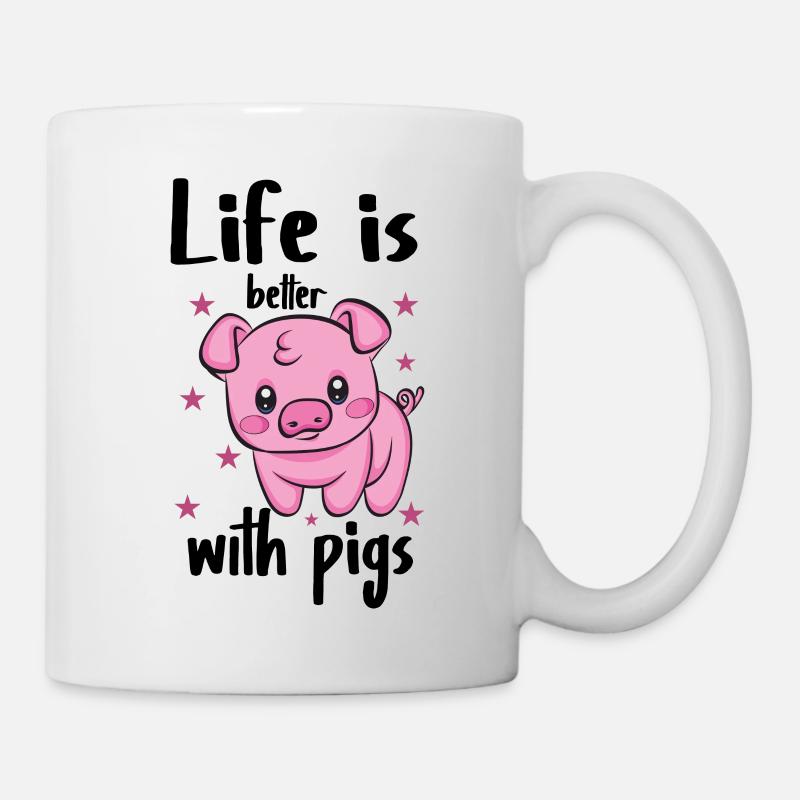 Schwein - Tasse - Weiß