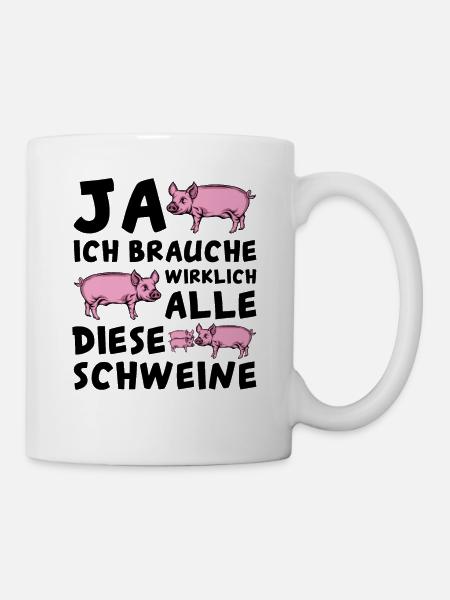 Schwein - Tasse - Weiß