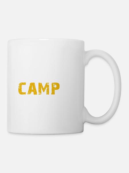 eat sleep camp wiederholen - Tasse - Weiß