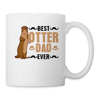 Meilleur papa loutre de tous les temps Loutre de mer - Mug blanc - blanc - Droite