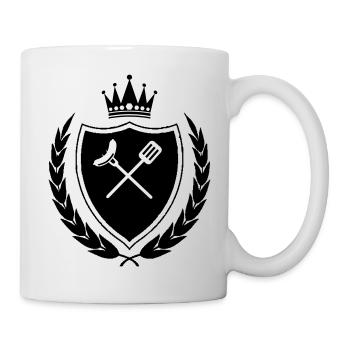Couverts grill armoiries - Mug blanc - blanc - Droite