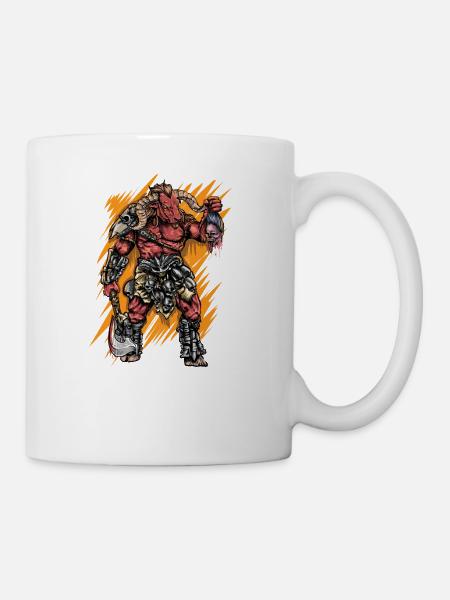 Minotaure I Créature mythique motif de la Grèce antique - Mug blanc - blanc