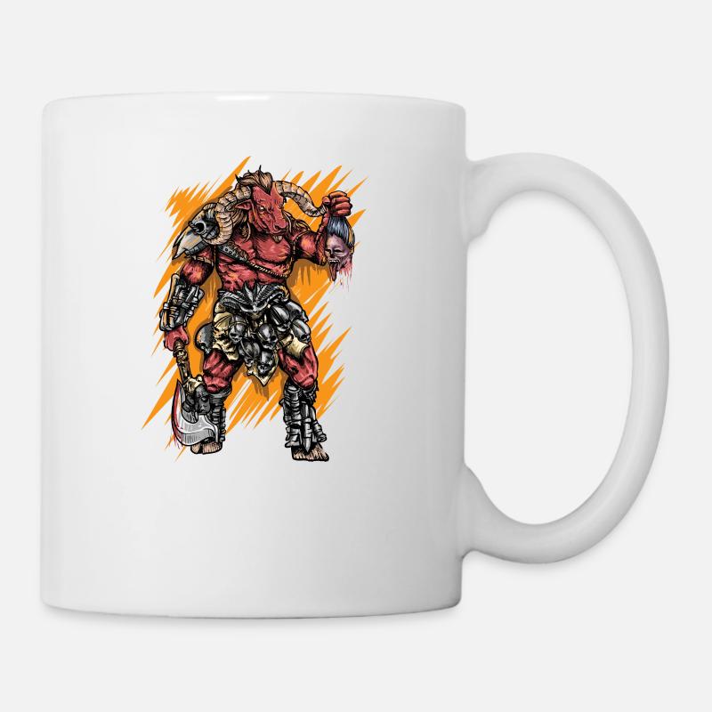 Minotaure I Créature mythique motif de la Grèce antique - Mug blanc - blanc