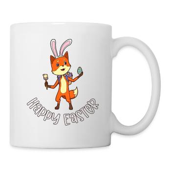 Fox with rabbit ears - Happy Easter - Mug - white - Right