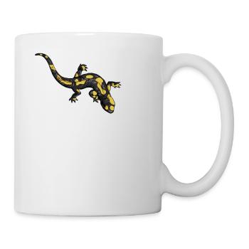 Drawing of a fire salamander - Mug - white - Right
