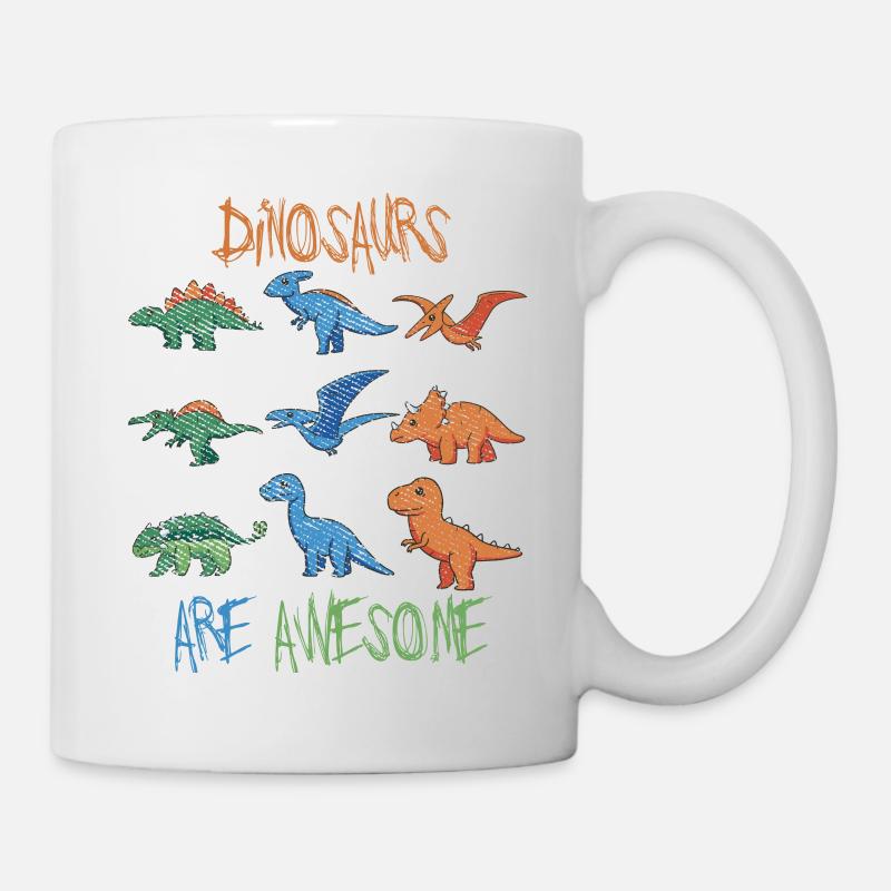 Dinosaurier Dino - Dinosaurs Are Awesome - Tasse - Weiß