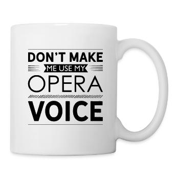 Opera Voice Drôle Chanteur d’Opéra - Mug blanc - blanc - Droite