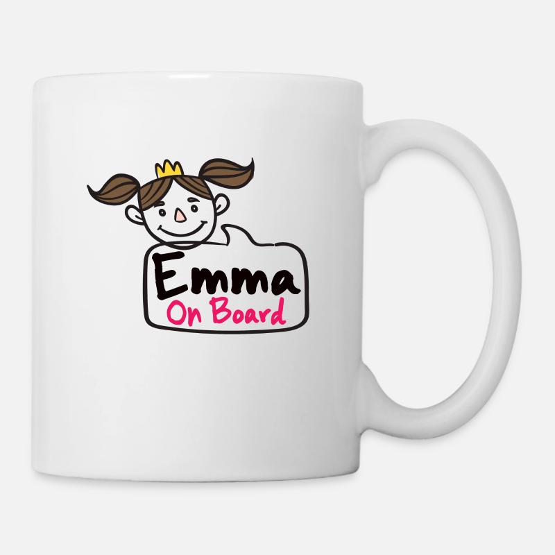 Emma On Board - Tasse - Weiß