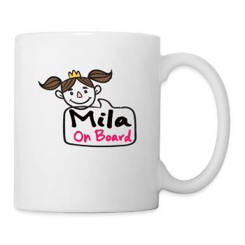 Mila à bord - Mug blanc - blanc - Droite