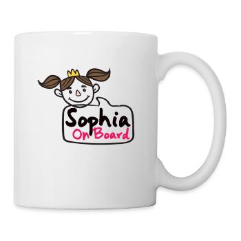 Sophia à bord - Mug blanc - blanc - Droite
