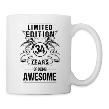 34th Birthday Vintage Limited Edition 34 years RP - Mug - white - Right