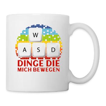 WASD Dinge Die Mich Bewegen - Tasse - Weiß - Rechts