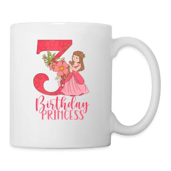 Birthday princess turns three years old - Mug - white - Right