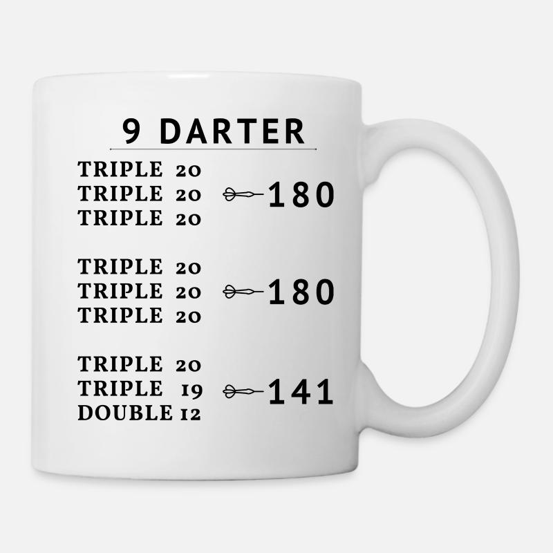 9 Fléchettes Darter - Mug blanc - blanc