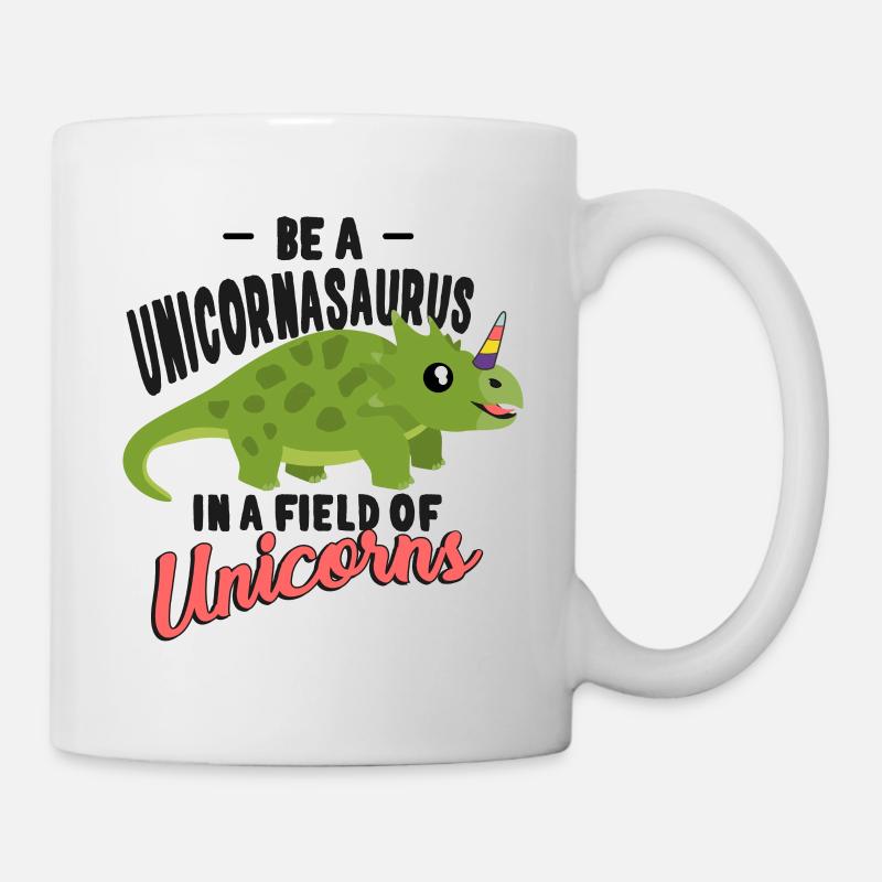 Einhorn Dinosaurier - Tasse - Weiß