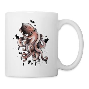 Illustration poulpe - Mug blanc - blanc - Droite