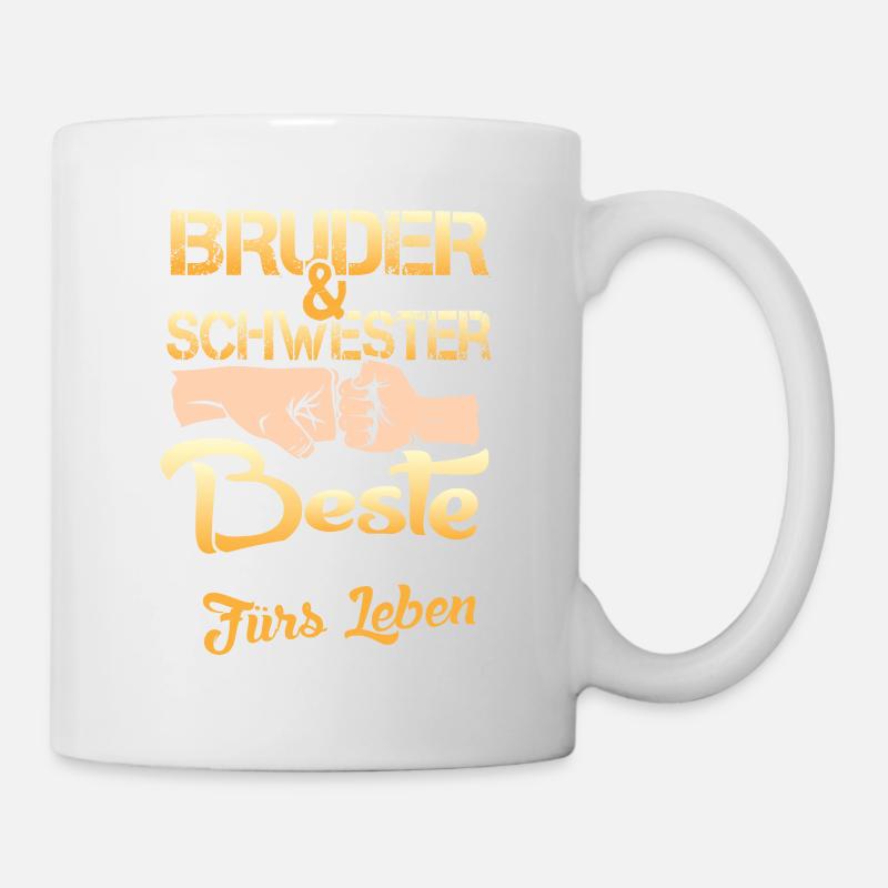 Bruder und Schwester beste Komplizen - Tasse - Weiß
