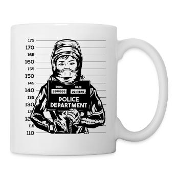 böse Bikerin wilde Motorradfahrerin Frau Motorrad - Tasse - Weiß - Rechts