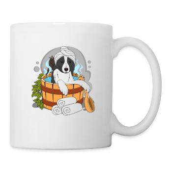BORDER COLLIE Sauna Wellness - Tasse - Weiß - Rechts