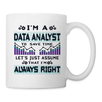 Analyste de données - Mug blanc - blanc - Droite