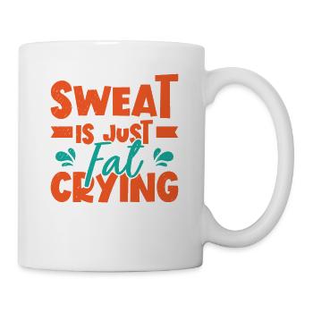 La sueur est juste grosse pleurer Gym Fitness Body Building - Mug blanc - blanc - Droite