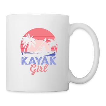 Kayak Fille Canoë Kayak Drôle d’Aviron - Mug blanc - blanc - Droite