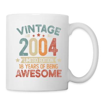 18 anniversaire millésime 2004 né Vintage - Mug blanc - blanc - Droite
