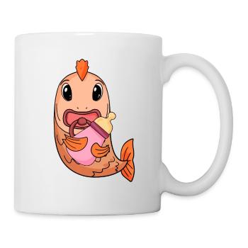 Baby Fisch - Tasse - Weiß - Rechts